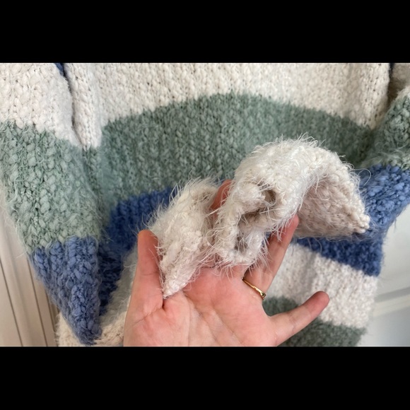 •NWOT•Altar’d State ‘Lovely Lash’ Tri-Color Striped Pullover Sweater - Picture 9 of 13